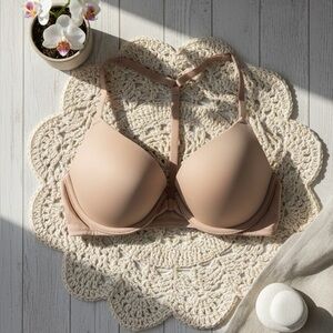 PINK Victoria's Secret Front Close Push-Up Nude Bra